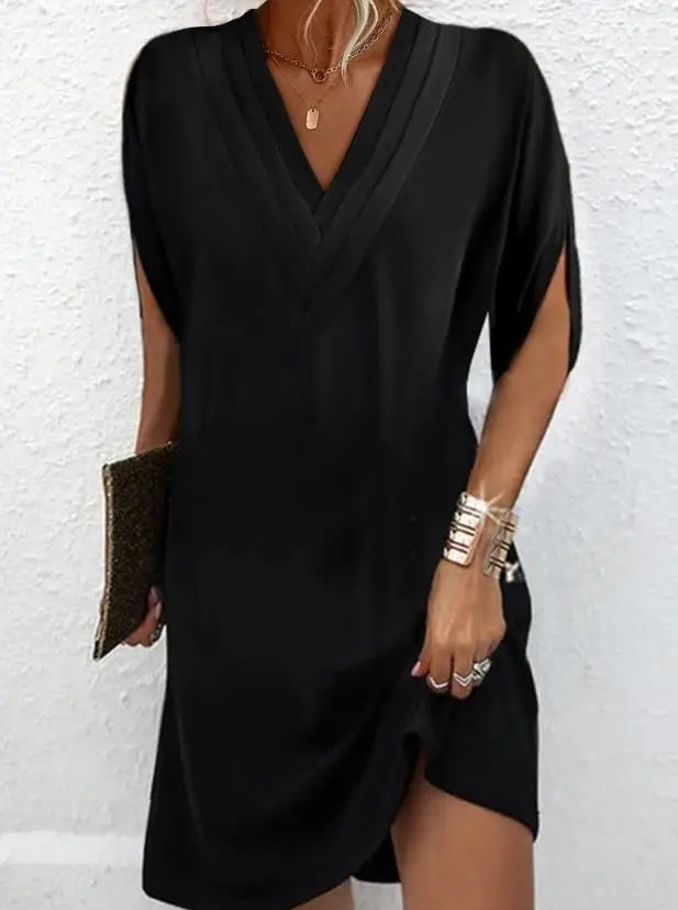 B Bliss™ | Robe Mini Décontractée à Col en V