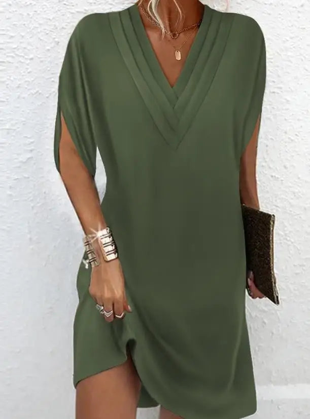 B Bliss™ | Robe Mini Décontractée à Col en V