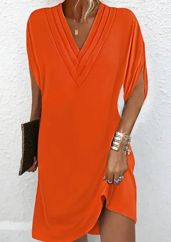 B Bliss™ | Robe Mini Décontractée à Col en V