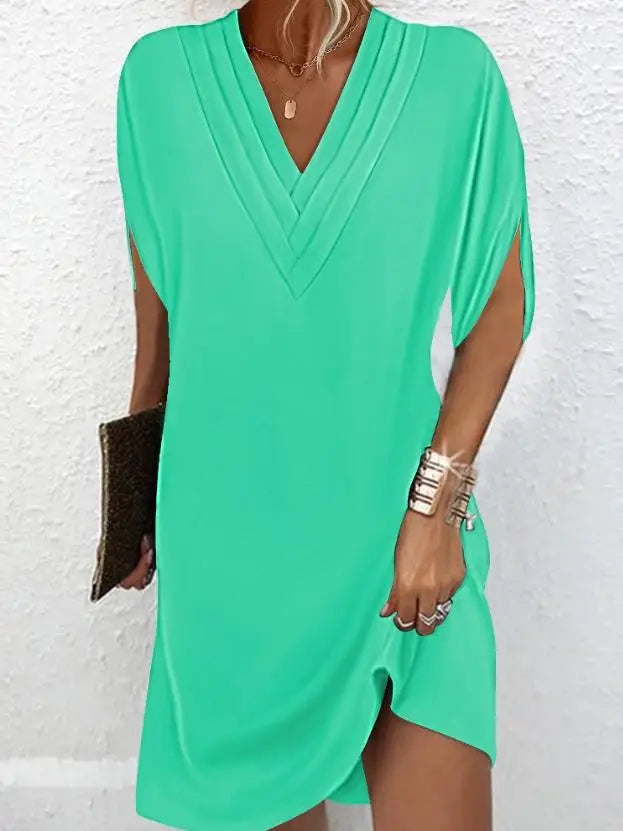 B Bliss™ | Robe Mini Décontractée à Col en V