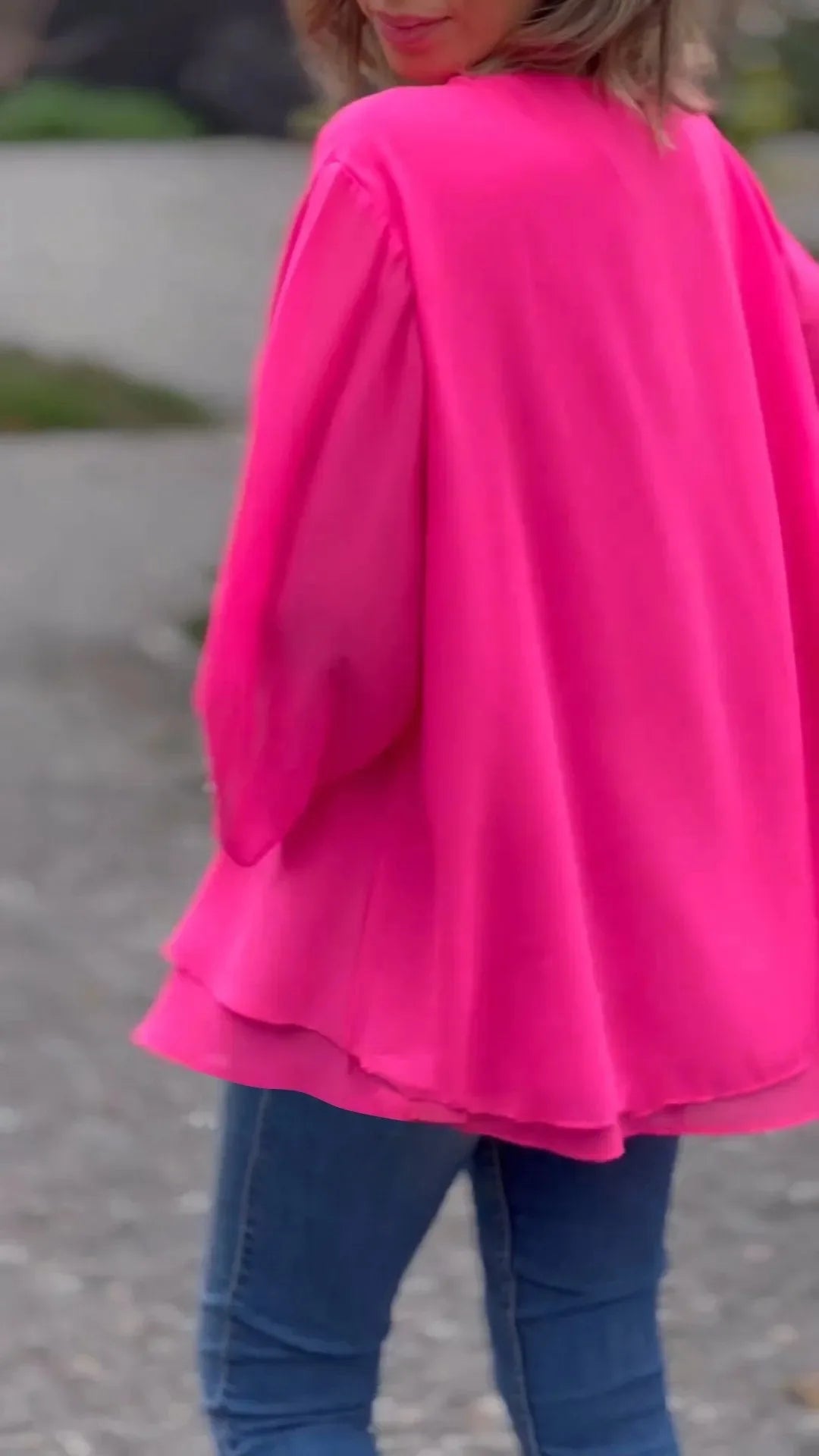 B Bliss™ | Blouse en Chiffon avec Fermeture Éclair