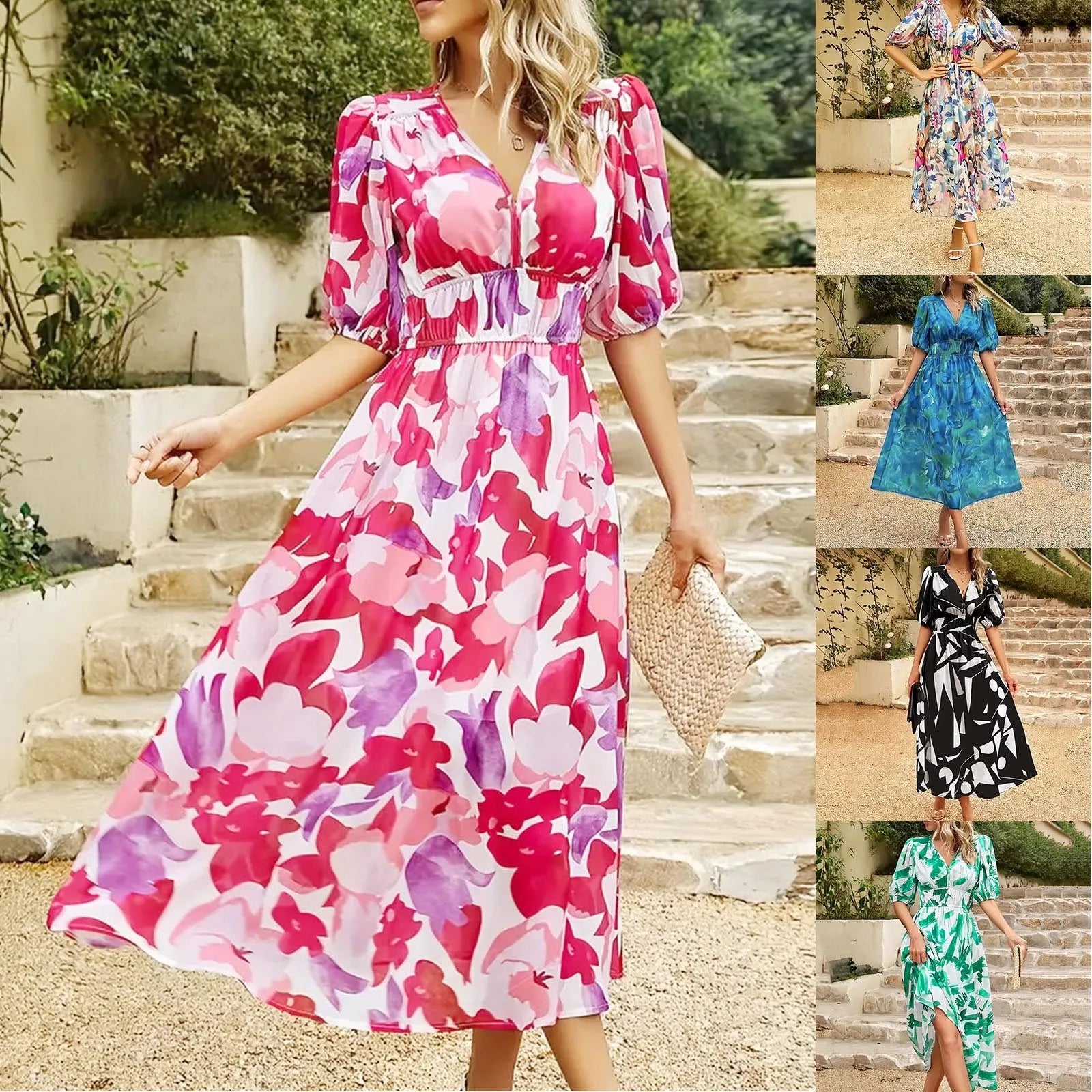 B Bliss™ | Robe midi légère à motifs floraux